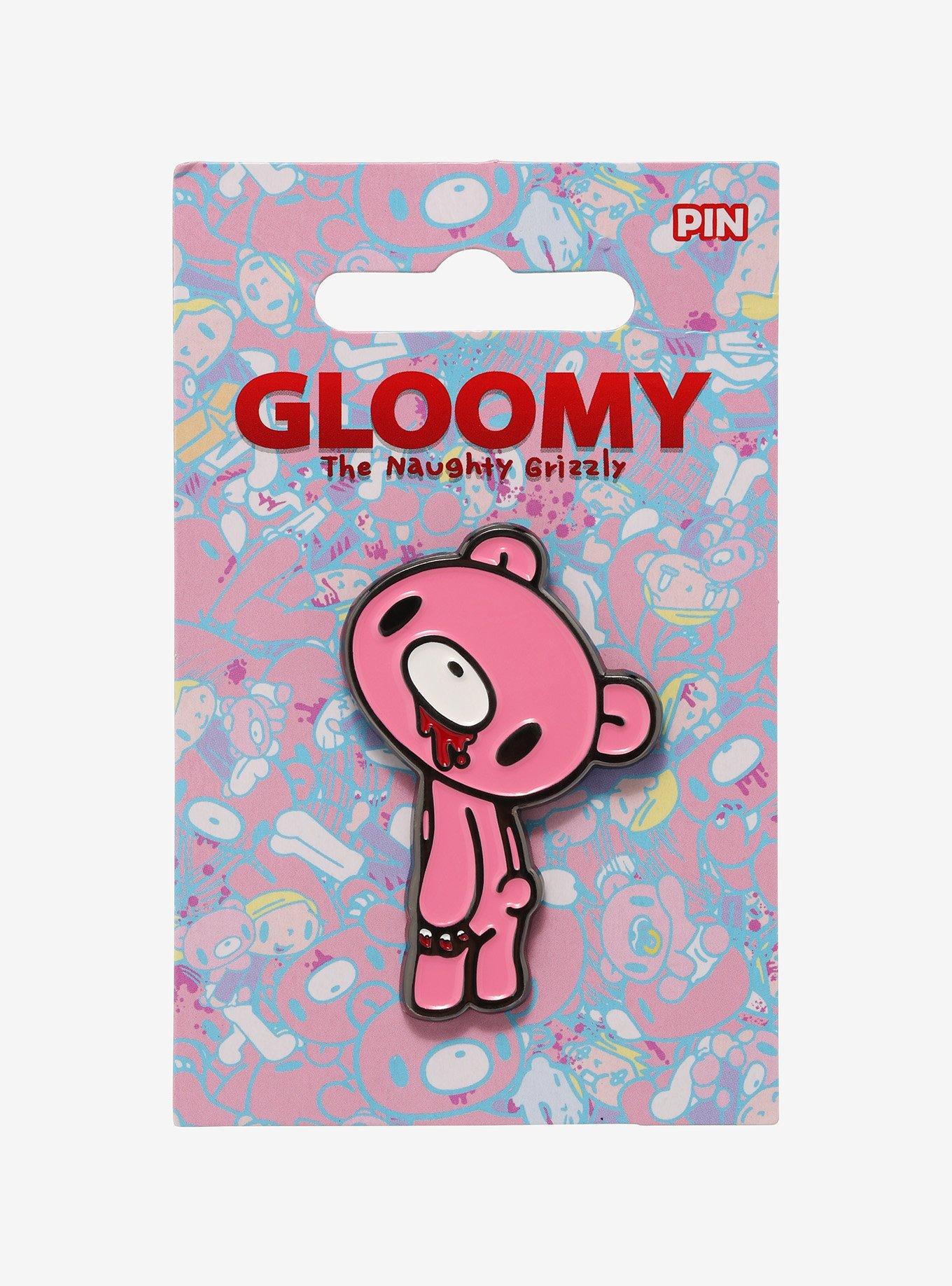 Gloomy Bear Head Turn Enamel Pin, , alternate