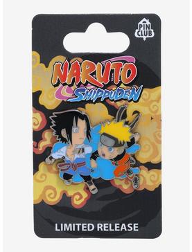 Naruto Shippuden Sasuke & Naruto Chibi Enamel Pin, , hi-res