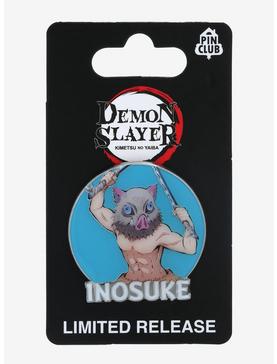 Demon Slayer: Kimetsu no Yaiba Inosuke Circle Frame Enamel Pin, , hi-res