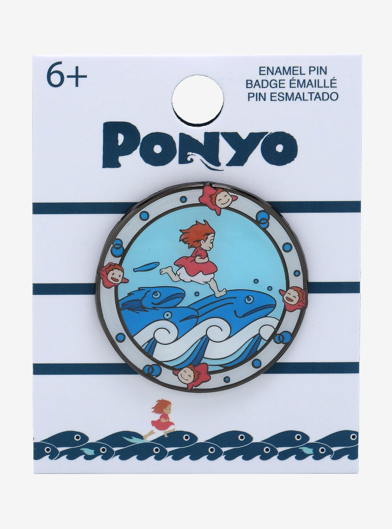 Loungefly Studio Ghibli Ponyo Circular Frame Enamel Pin - BoxLunch Exclusive, , alternate
