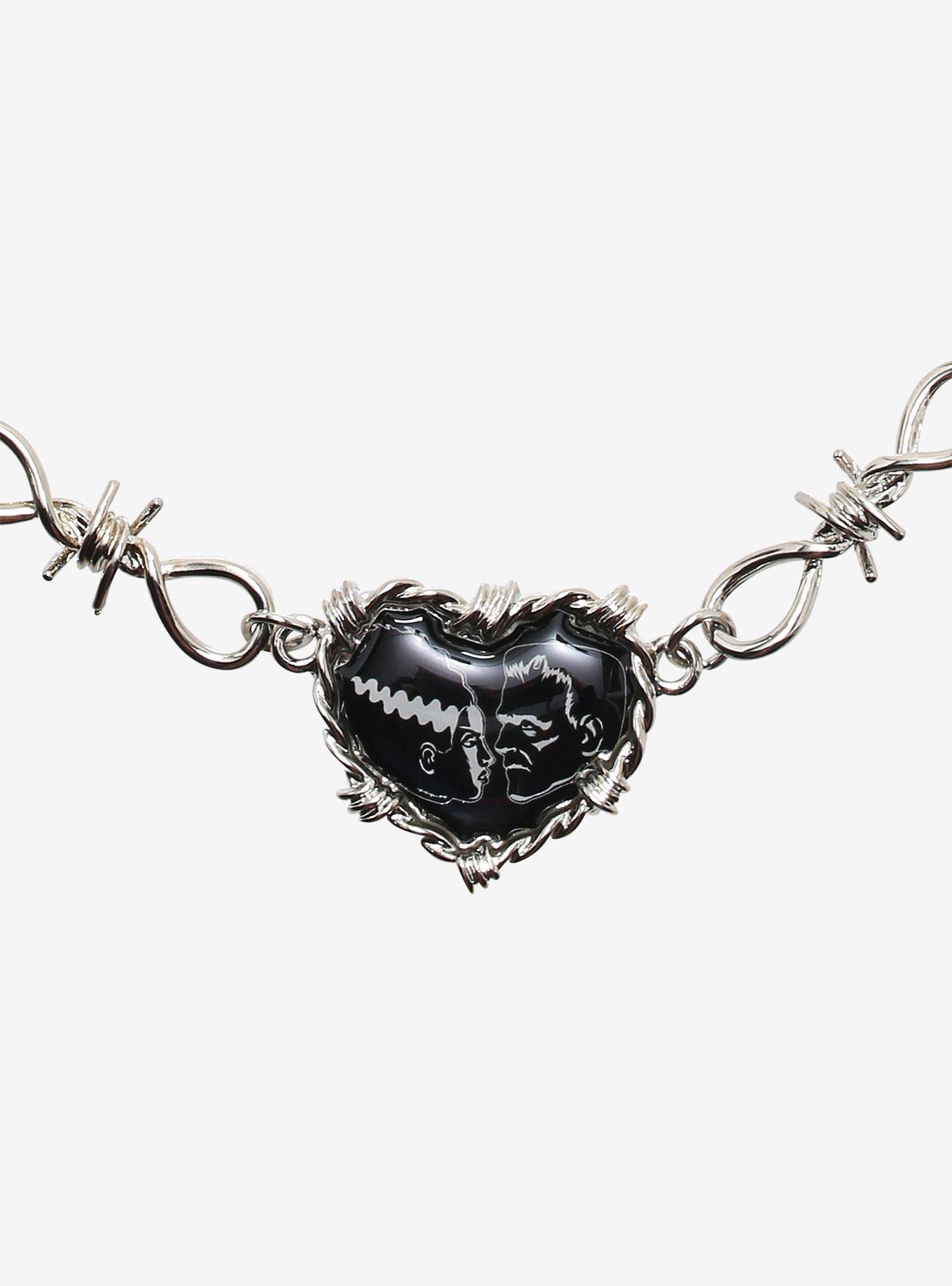 Universal Monsters The Bride Of Frankenstein Couple Chain Choker, , alternate