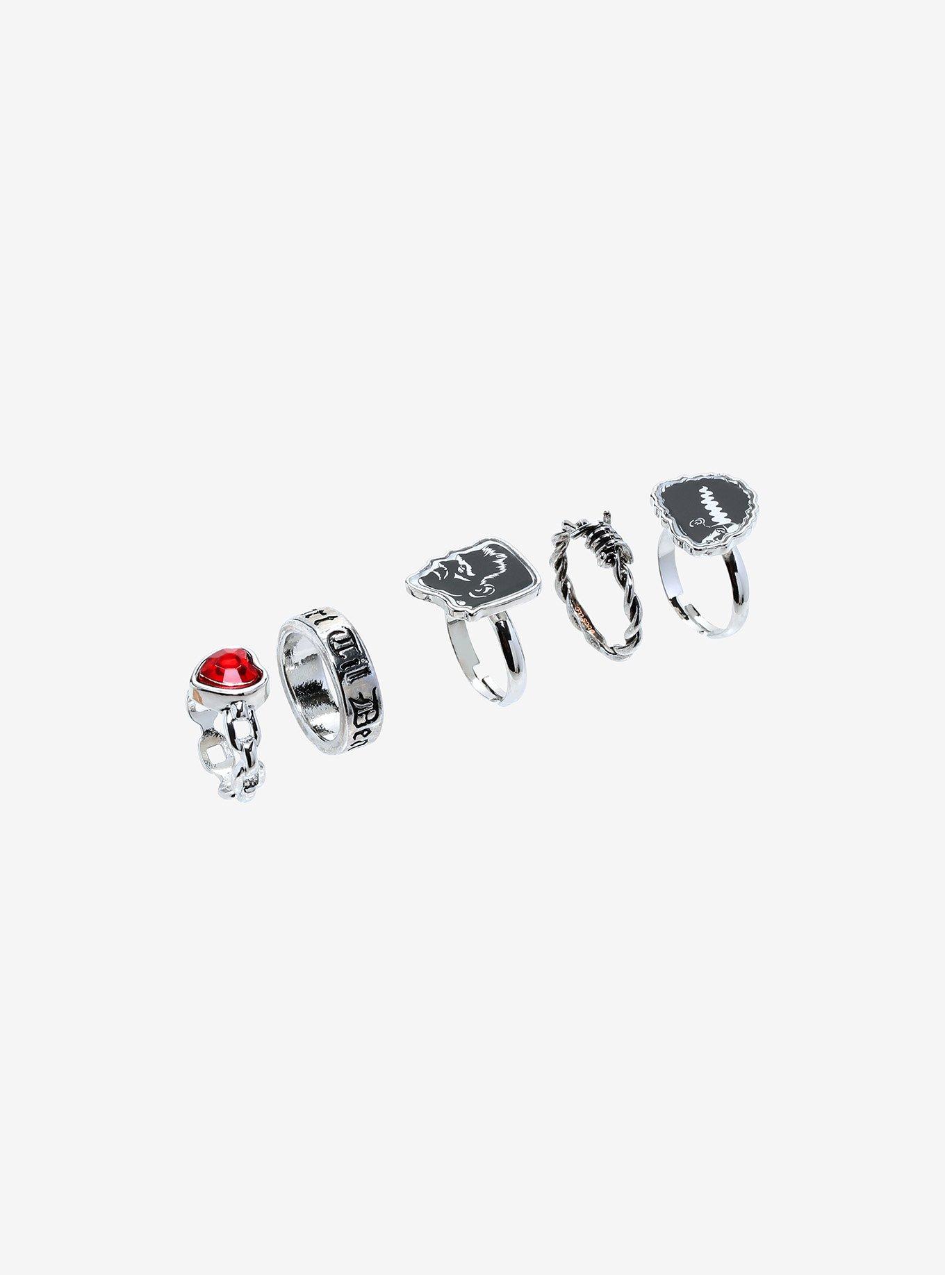 Universal Monsters The Bride Of Frankenstein Couple Ring Set, , alternate