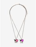 Kuromi Heart Best Friend Necklace Set, , alternate
