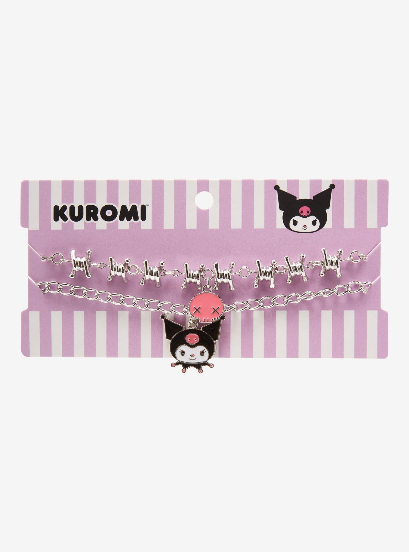 Kuromi Skull Barbed Wire Necklace Set