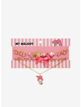 My Melody Bow Charm Necklace Set, , hi-res