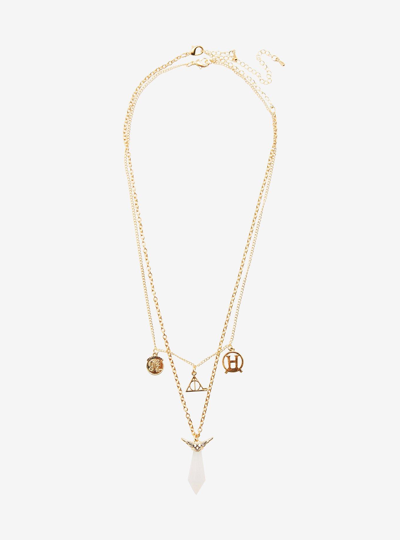 Harry Potter Icons Crystal Necklace Set, , alternate
