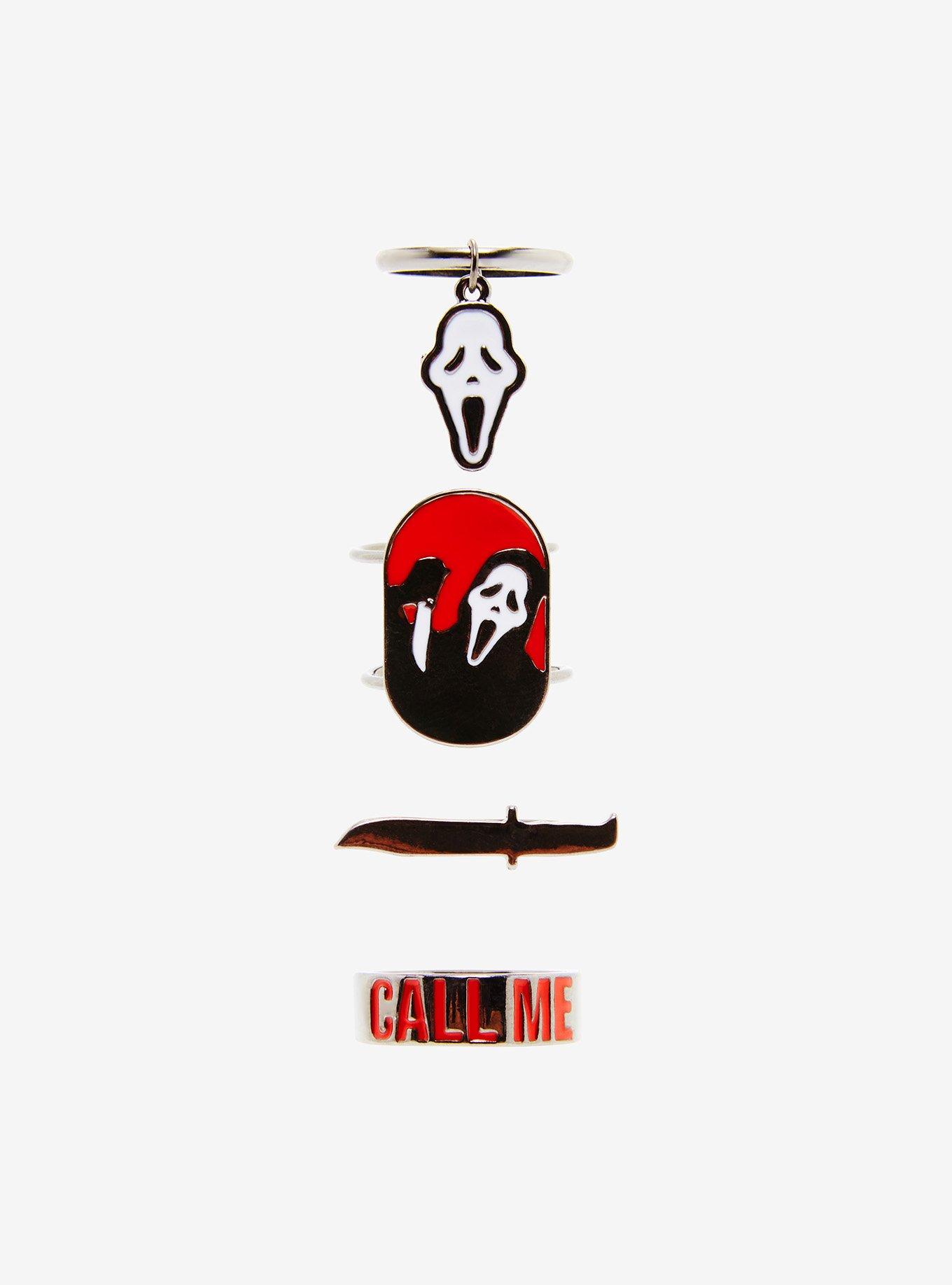 Scream Ghost Face Icon Ring Set, , alternate