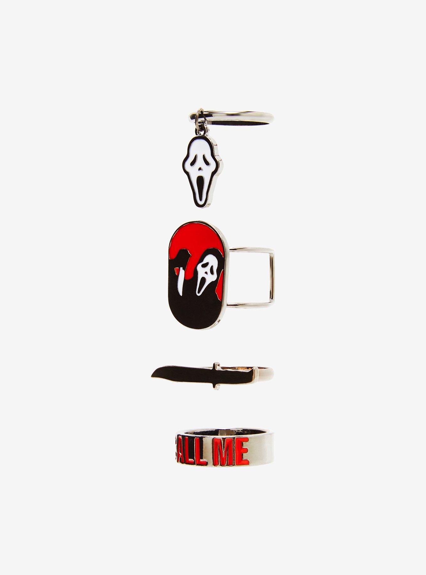 Scream Ghost Face Icon Ring Set, , alternate