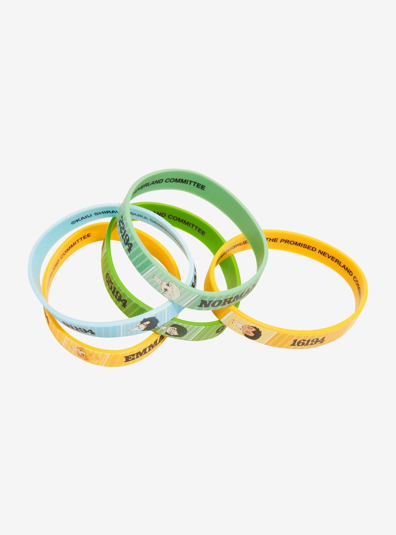 The Promised Neverland Chibi Character Rubber Bracelet Set, , alternate