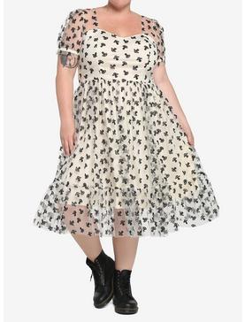 Mushroom Glitter Mesh Dress Plus Size, , hi-res