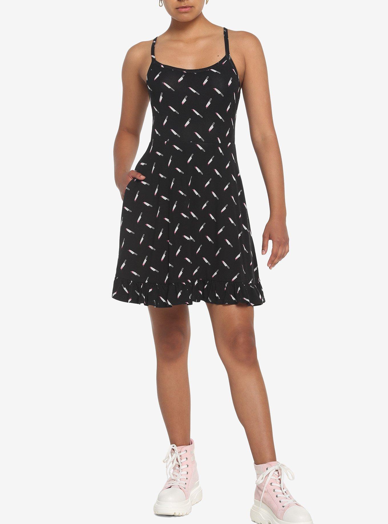 Bloody Knife Dress, BLACK, alternate