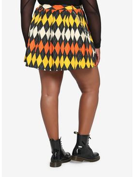 Orange Argyle Chain Skirt Plus Size, , hi-res