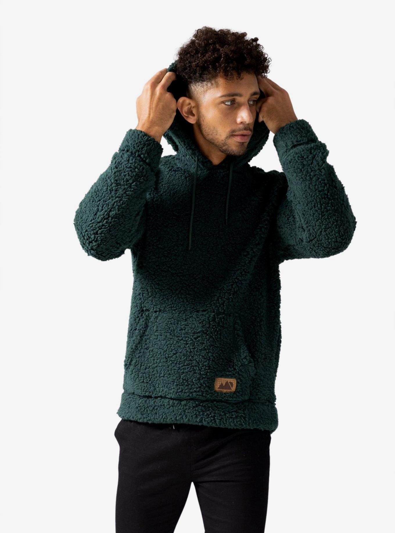Sherpa Hoodie Hunter Green, GREEN, alternate