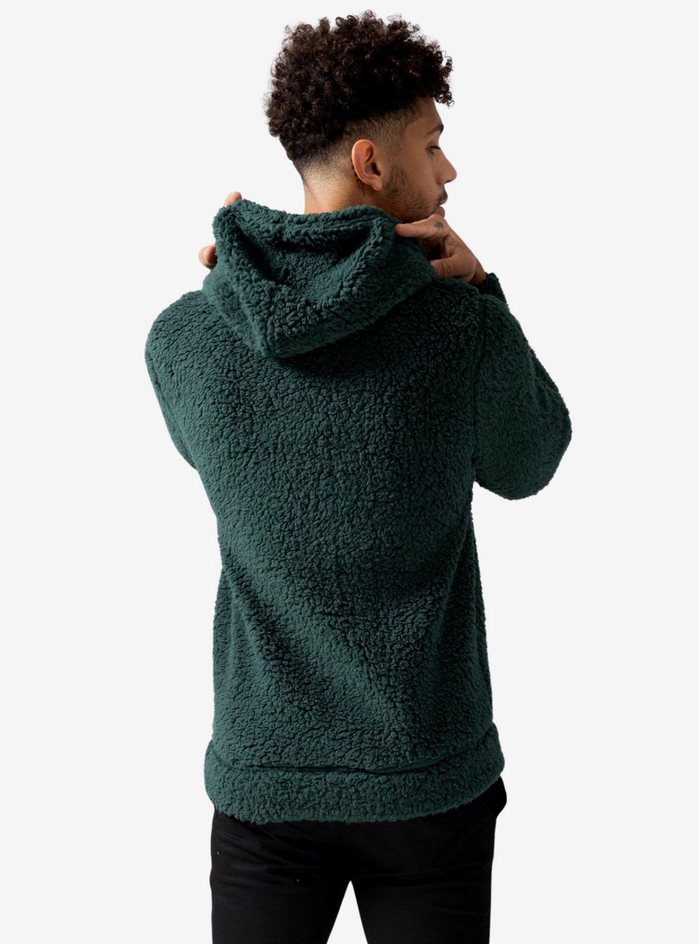 Sherpa Hoodie Hunter Green, GREEN, alternate