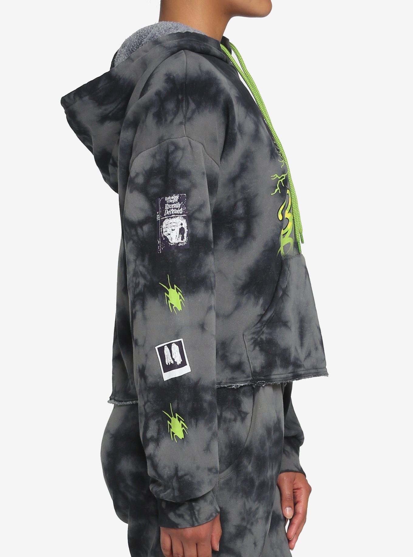 Beetlejuice Icons Wash Girls Crop Hoodie, MULTI, alternate