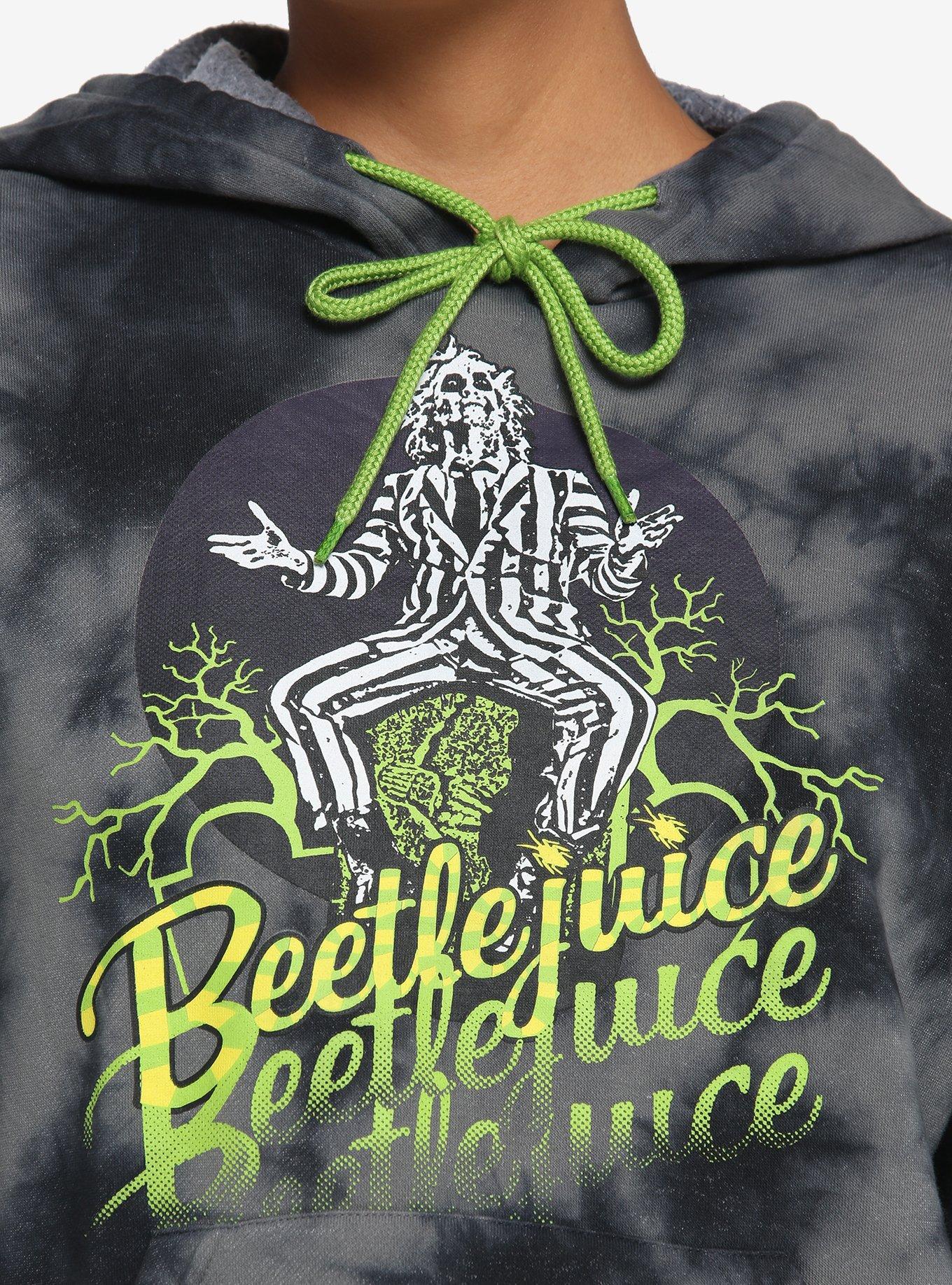 Beetlejuice Icons Wash Girls Crop Hoodie, MULTI, alternate