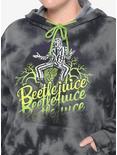 Beetlejuice Icons Wash Crop Hoodie Plus Size, BLACK TIE DYE, alternate
