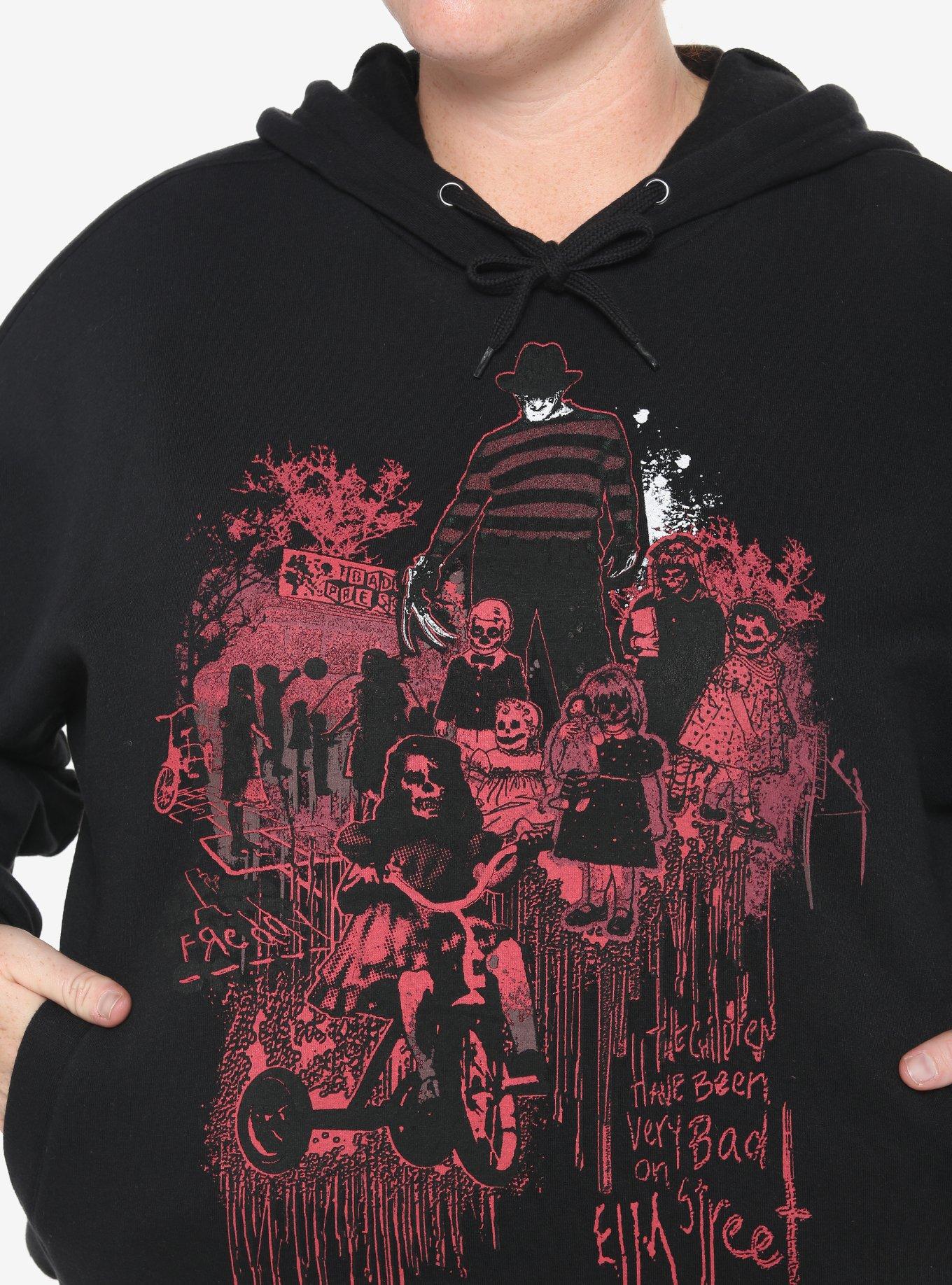 A Nightmare On Elm Street The Children Have Been Very Bad Hoodie Plus Size, BLACK  RED, alternate
