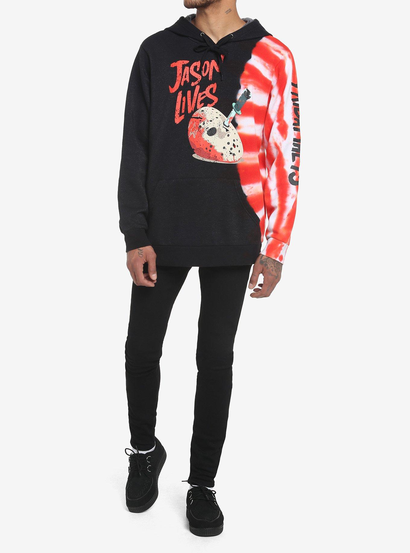 Friday The 13th Jason Lives Split Tie-Dye Hoodie, , hi-res