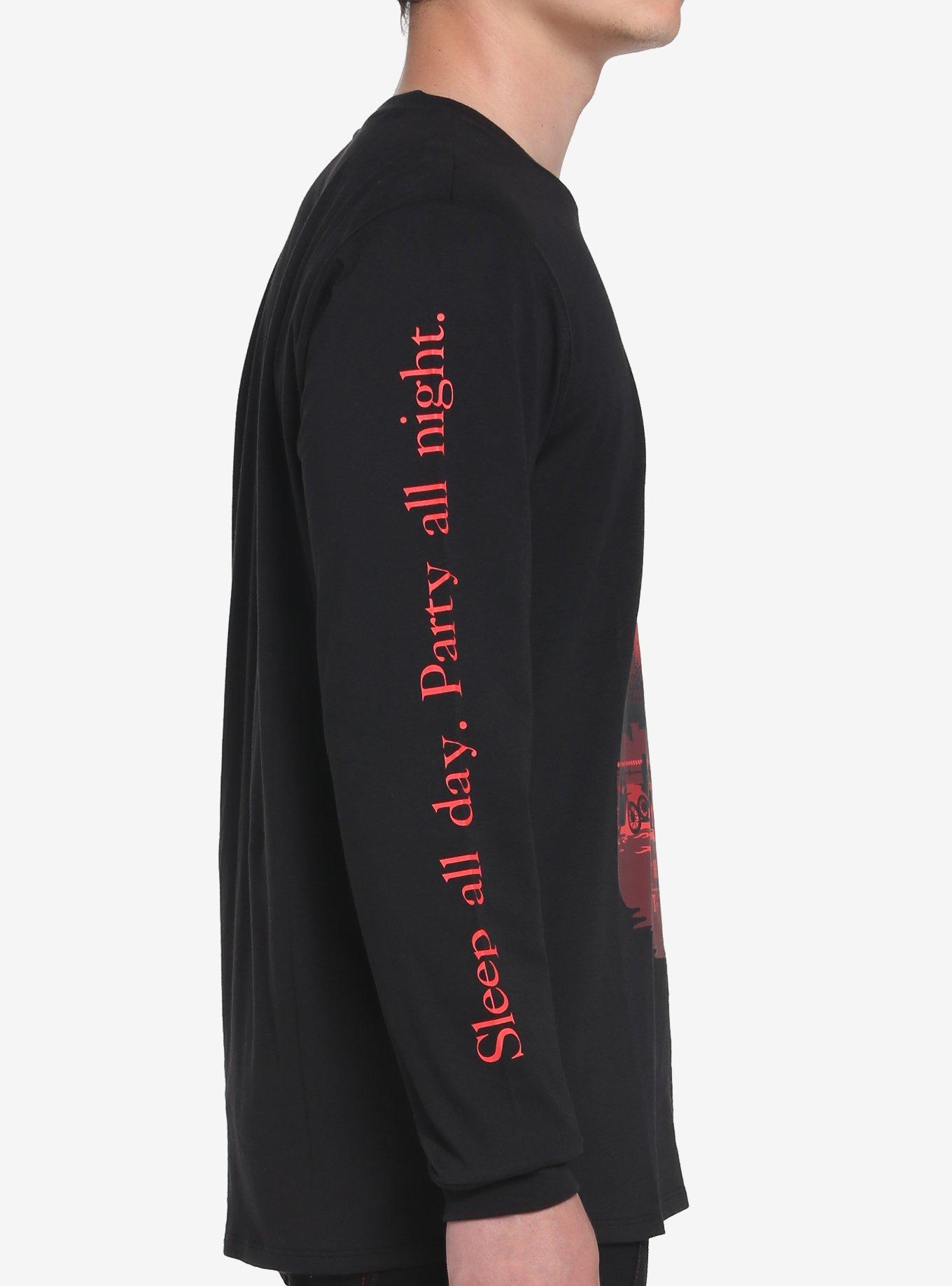 The Lost Boys Never Grow Old Long-Sleeve T-Shirt, BLACK  RED, alternate