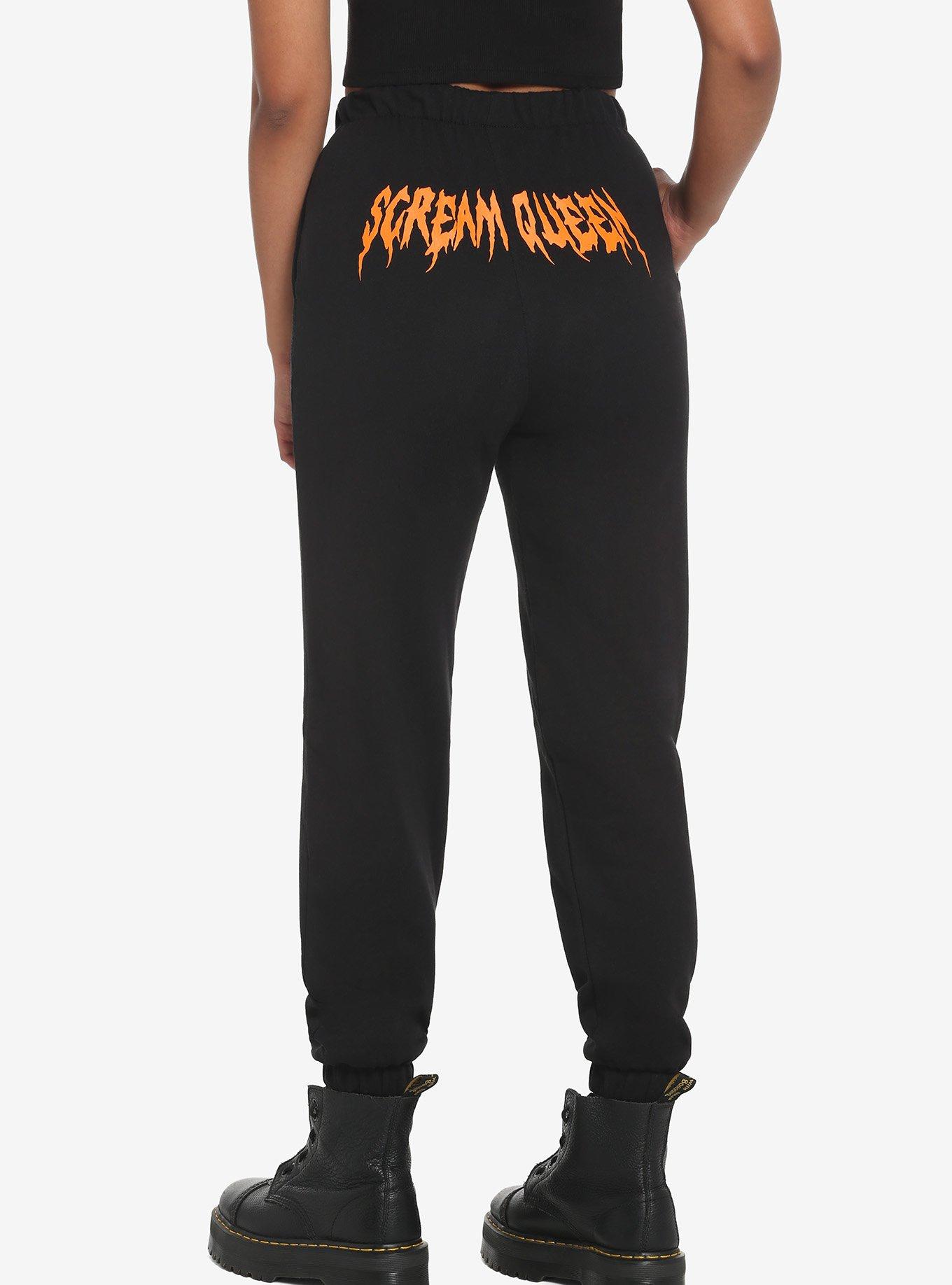 Scream Queen Glow-In-The-Dark Icons Girls Sweatpants, BLACK, alternate