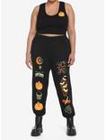 Scream Queen Glow-In-The-Dark Icons Girls Sweatpants Plus Size, BLACK, alternate