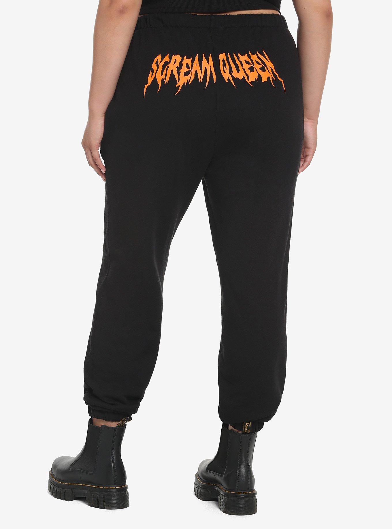 Scream Queen Glow-In-The-Dark Icons Girls Sweatpants Plus Size, BLACK, alternate
