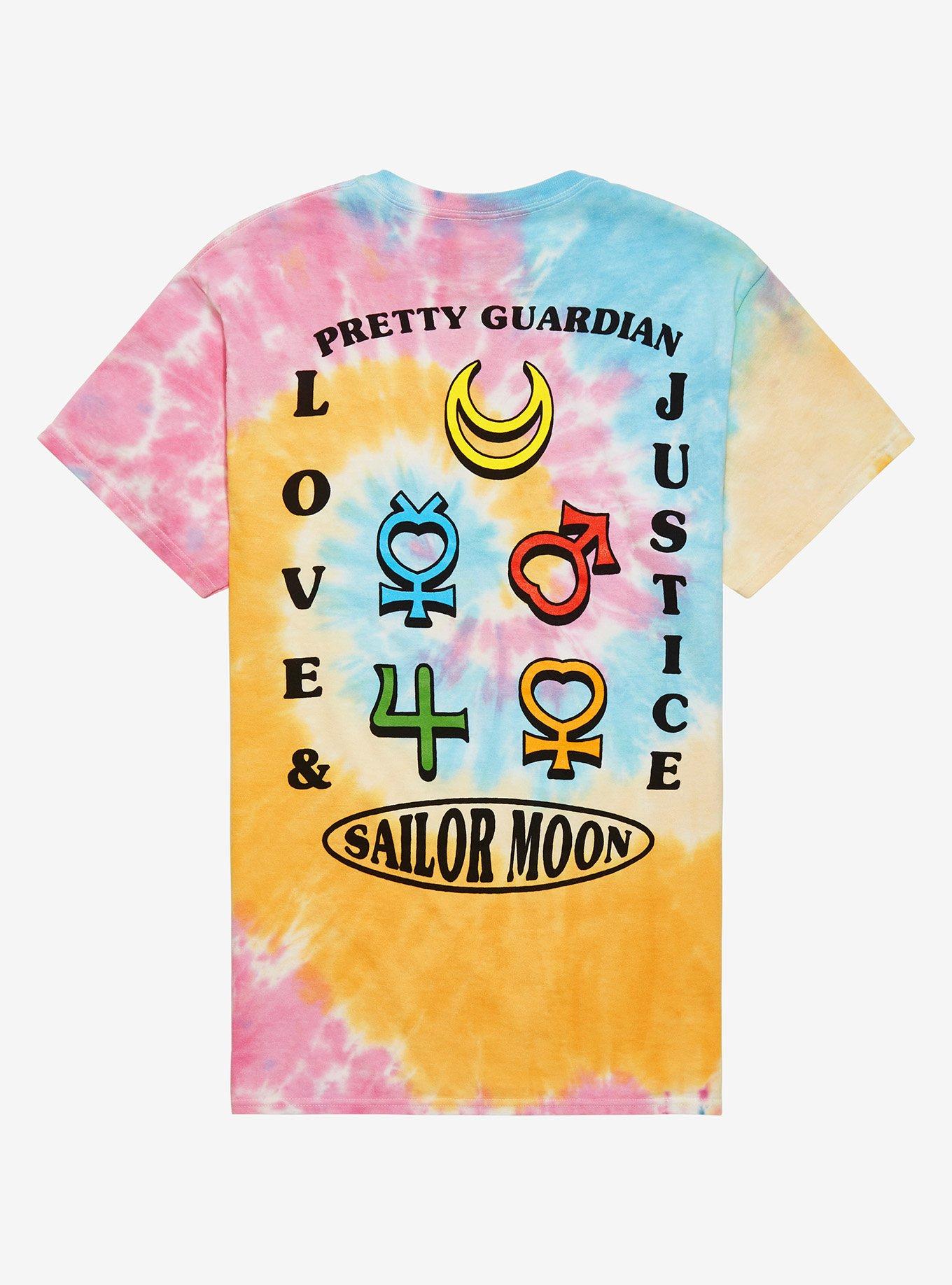 Pretty Guardian Sailor Moon Sailor Guardians Group Portrait Tie-Dye T-Shirt - BoxLunch Exclusive, TIE DYE, alternate