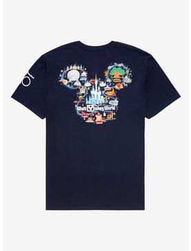 Disney Walt Disney World 50th Anniversary Mickey Mouse Map & Attractions T-Shirt - BoxLunch Exclusive, , hi-res