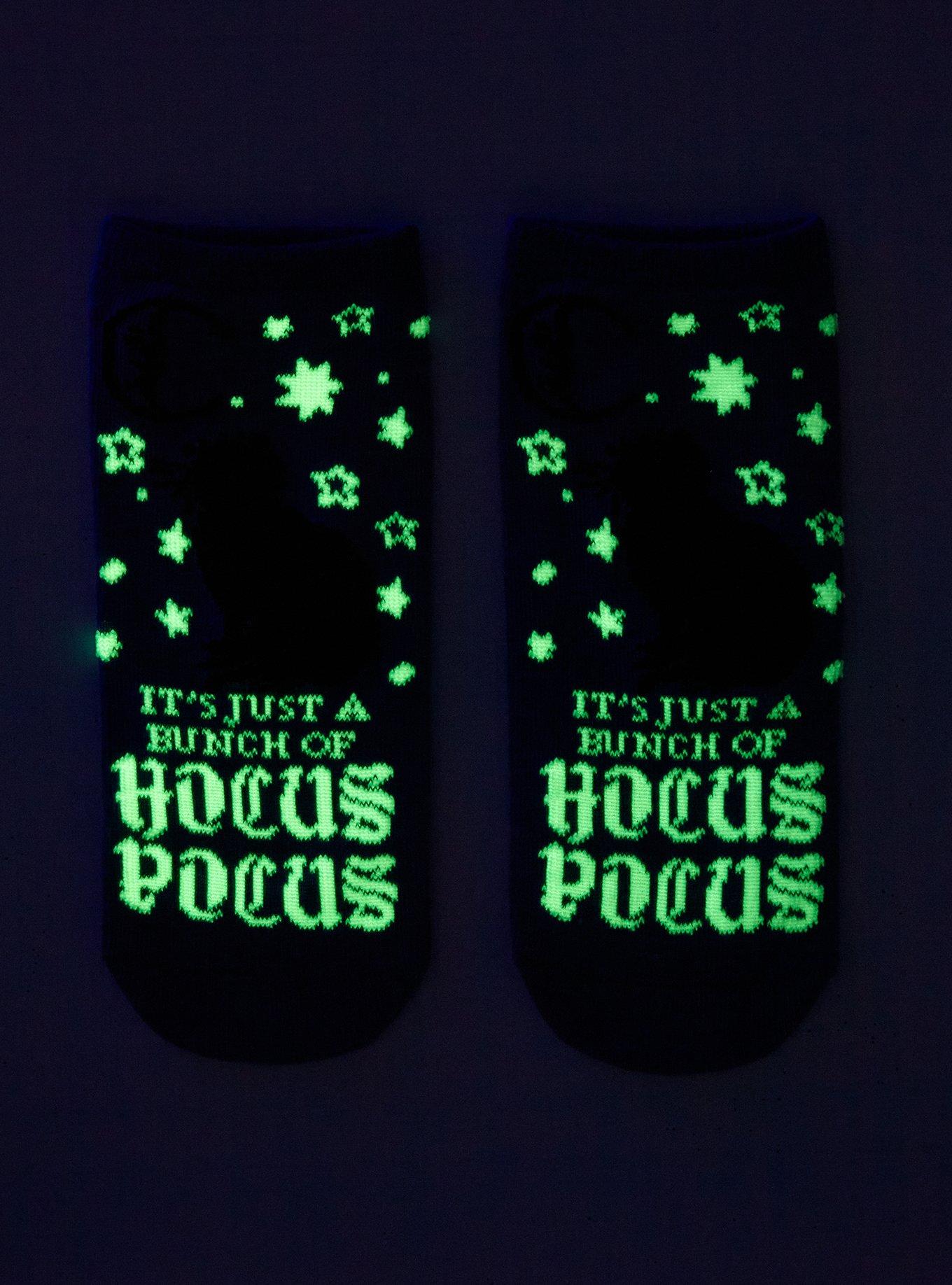 Disney Hocus Pocus Cat Glow-In-The-Dark No-Show Socks, , hi-res