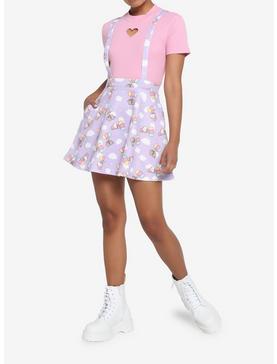 Hello Kitty X Pusheen Lavender Suspender Skirt, , hi-res