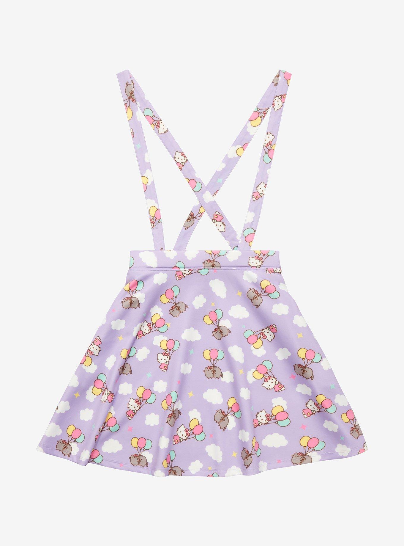Hello Kitty X Pusheen Lavender Suspender Skirt Plus Size, MULTI, alternate