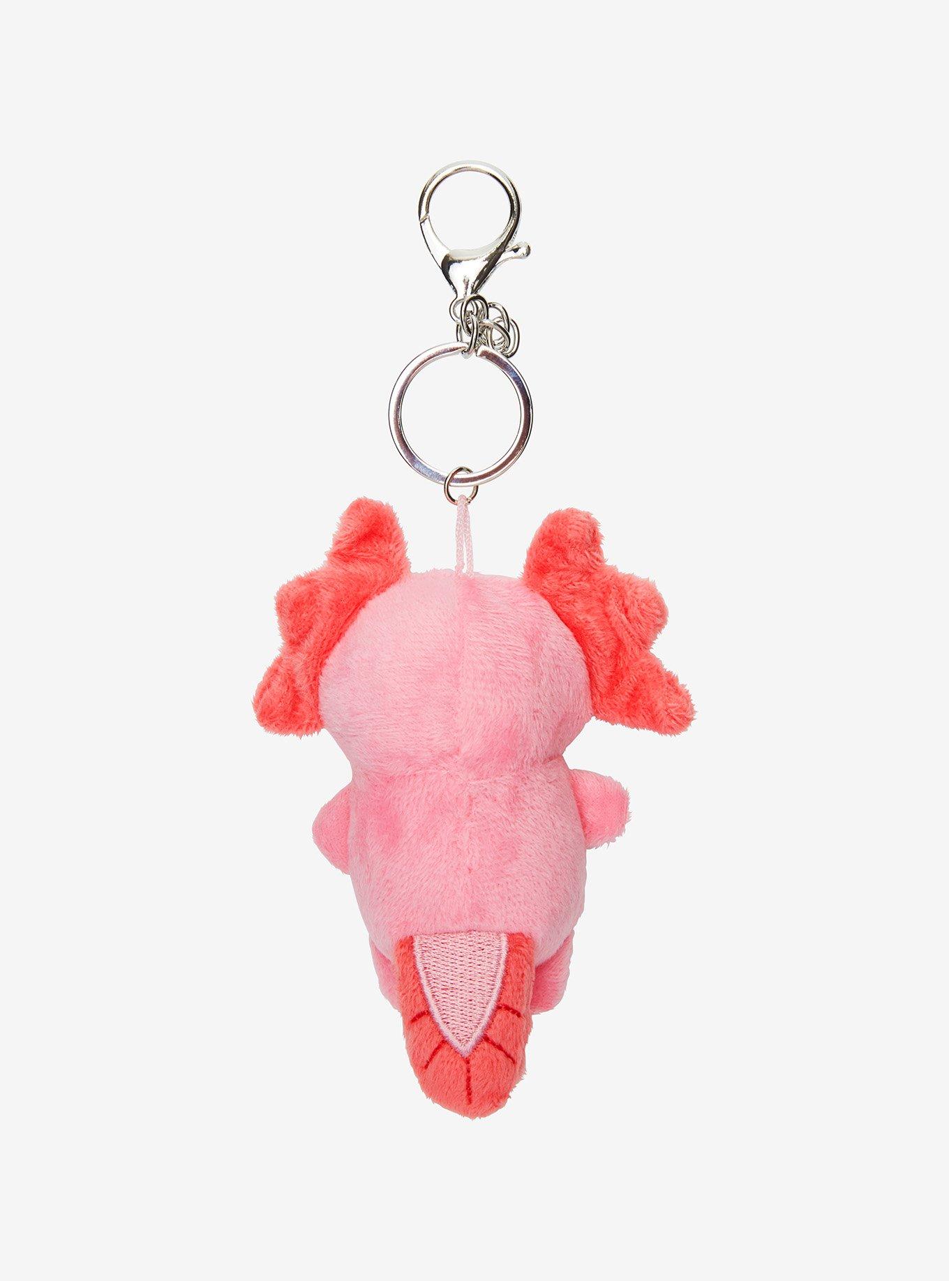 Pink Axolotl Plush Key Chain, , alternate