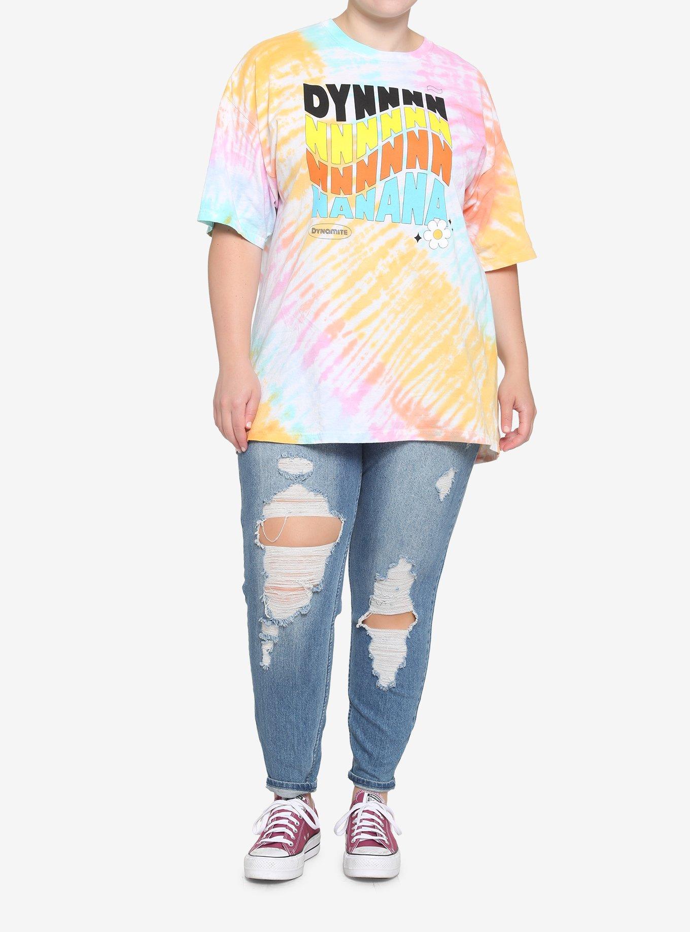 BTS Dynamite Tie-Dye Girls T-Shirt Plus Size, MULTI, alternate