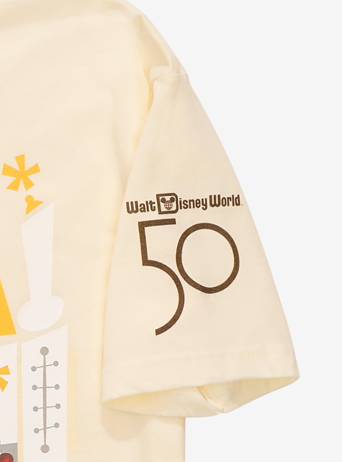 Disney Walt Disney World 50th Anniversary Mickey & Friends It&rsquo;s A Small World Women&rsquo;s T-Shirt - BoxLunch Exclusive, OFF WHITE, alternate