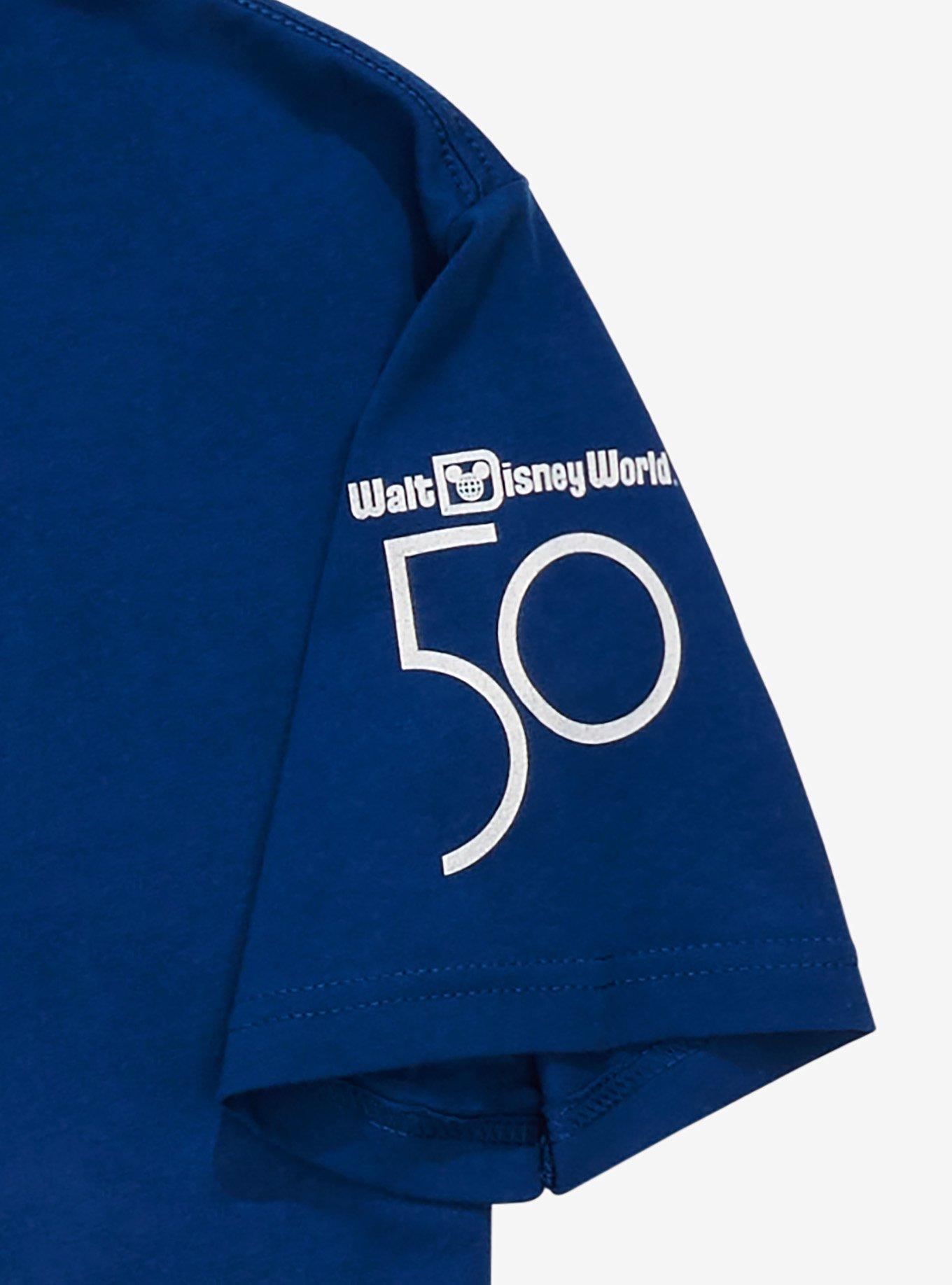 Disney Walt Disney World 50th Anniversary Mickey Mouse & Castle Women&rsquo;s T-Shirt - BoxLunch Exclusive, ROYAL, alternate