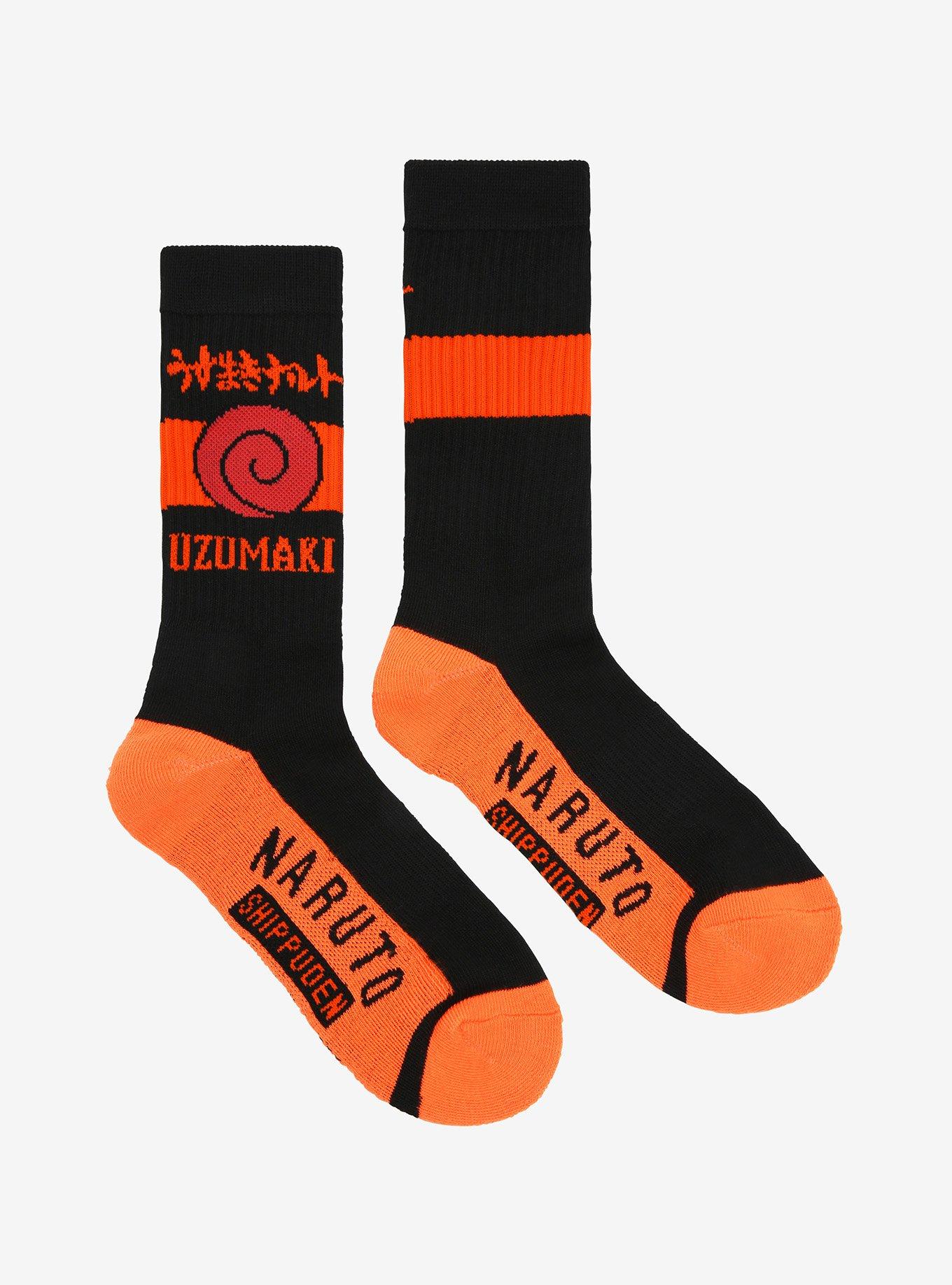 Naruto Shippuden Uzumaki Symbol Crew Socks, , alternate