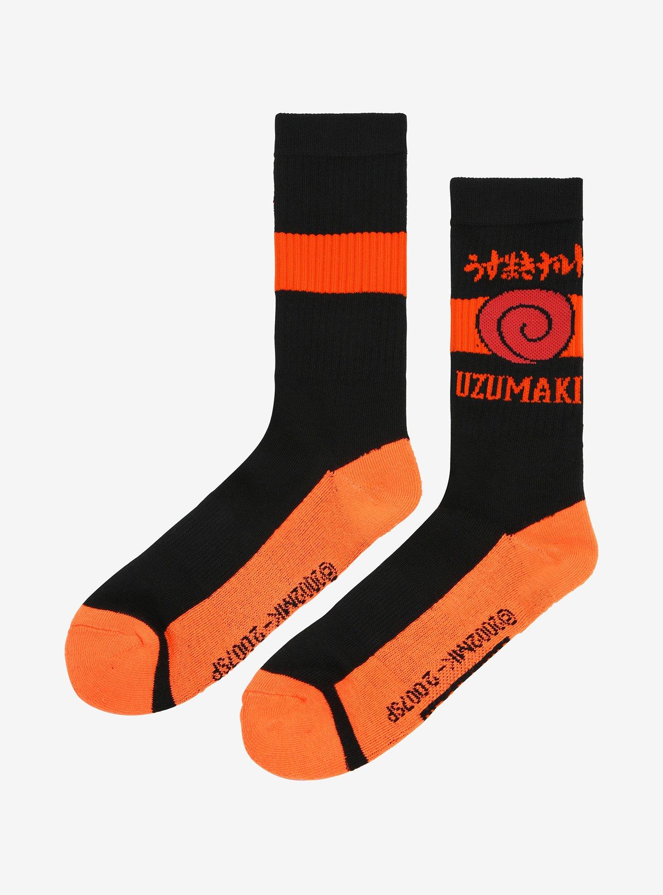 Naruto Shippuden Uzumaki Symbol Crew Socks, , alternate