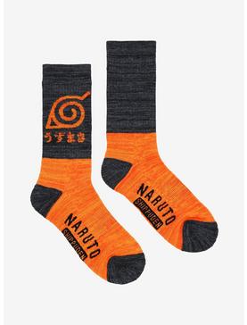 Naruto Shippuden Hidden Leaf Symbol Crew Socks, , hi-res