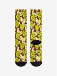 Shrek Face Collage Crew Socks, , alternate