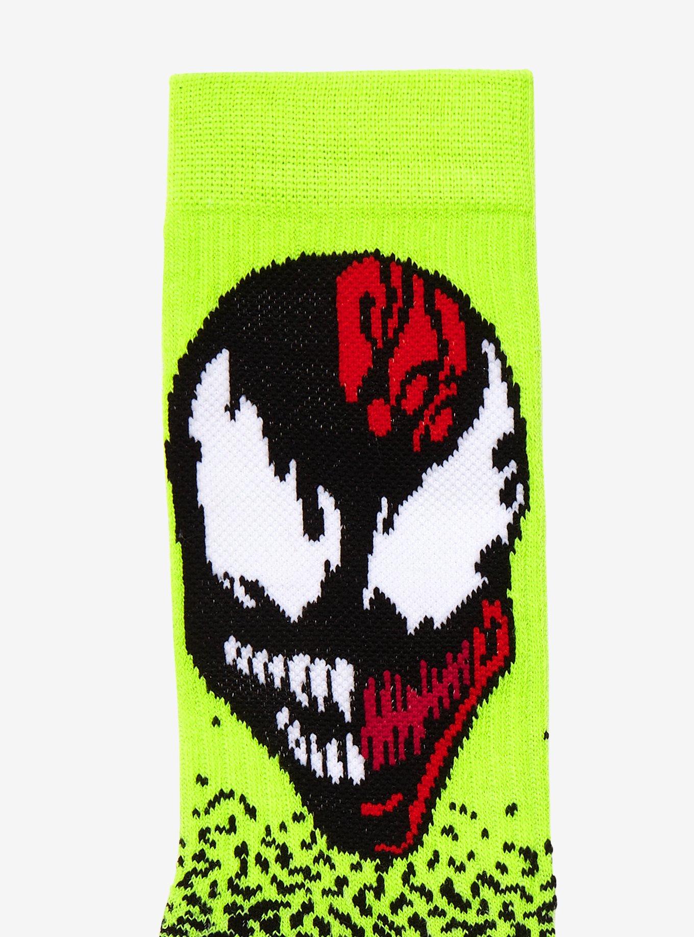 Marvel Venom & Carnage Split Face Crew Socks, , alternate