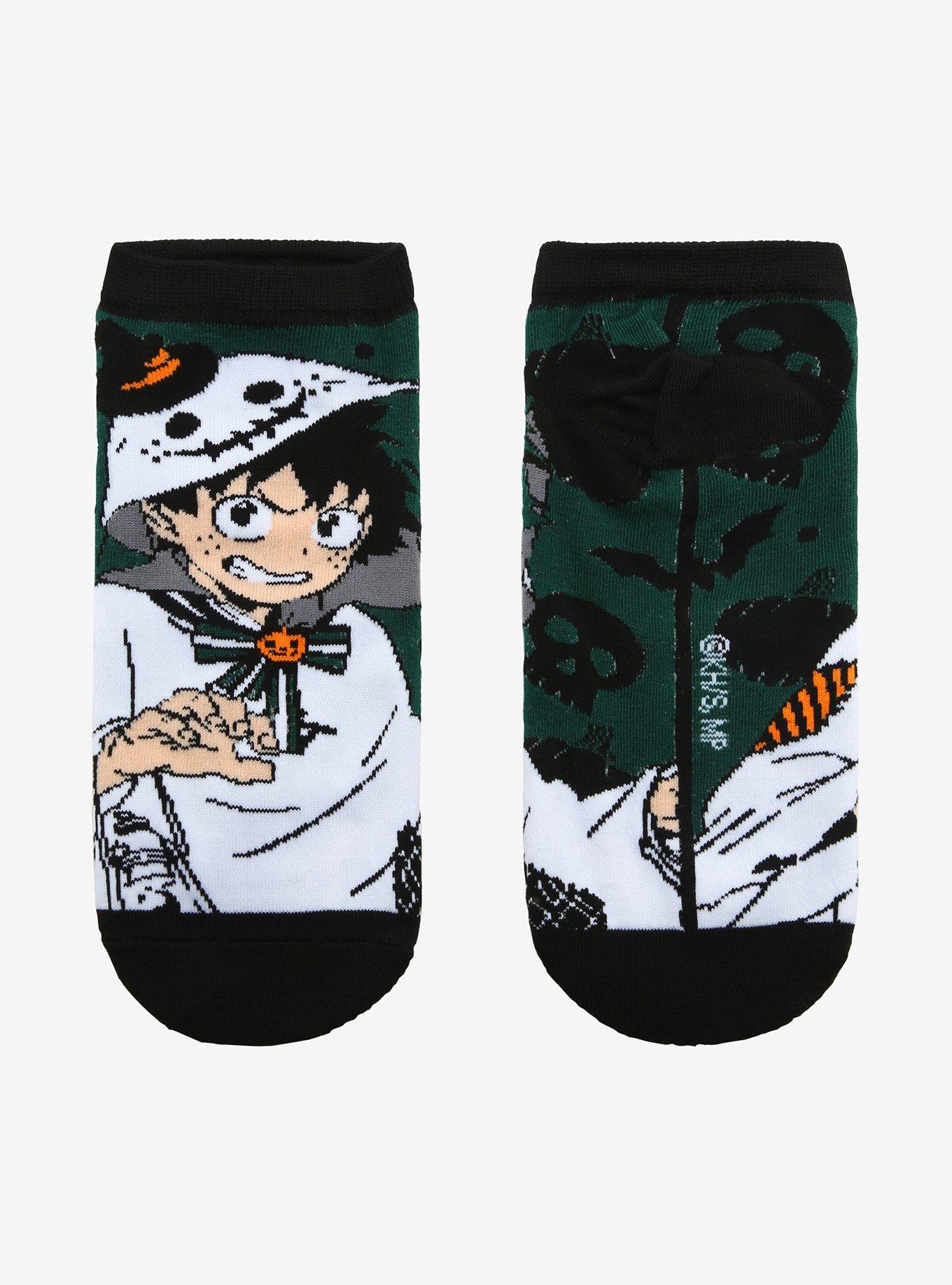My Hero Academia Deku Halloween Costume No-Show Socks, , alternate