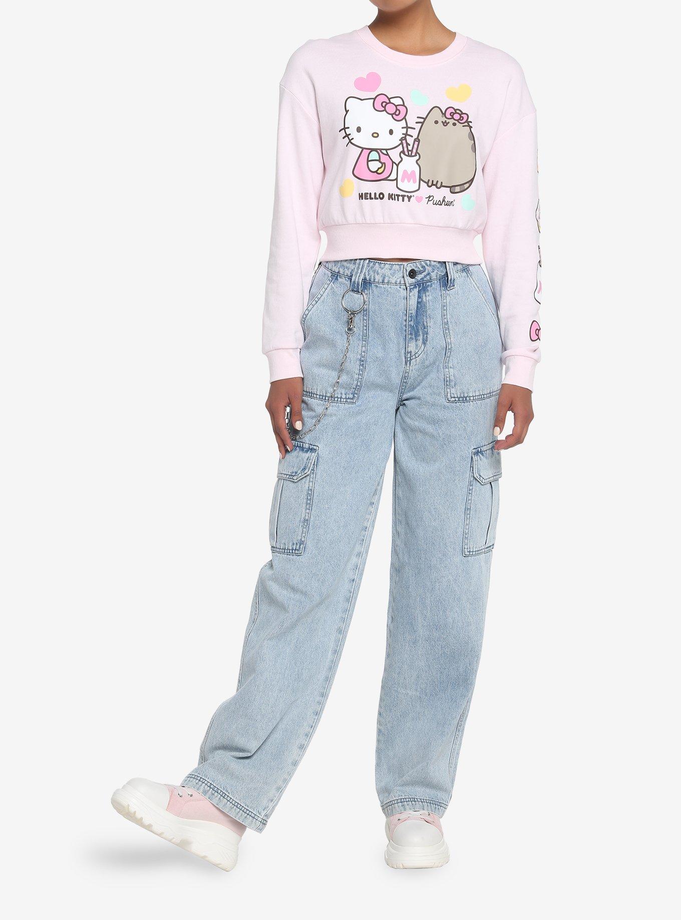 Hello Kitty X Pusheen Sweets Girls Crop Sweater