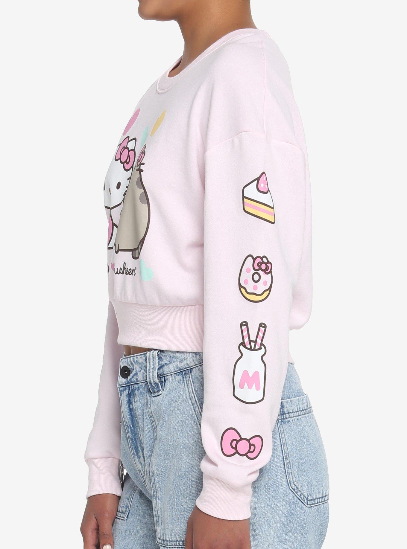 Hello Kitty® x Pusheen® Ladies Cropped Sweatshirt