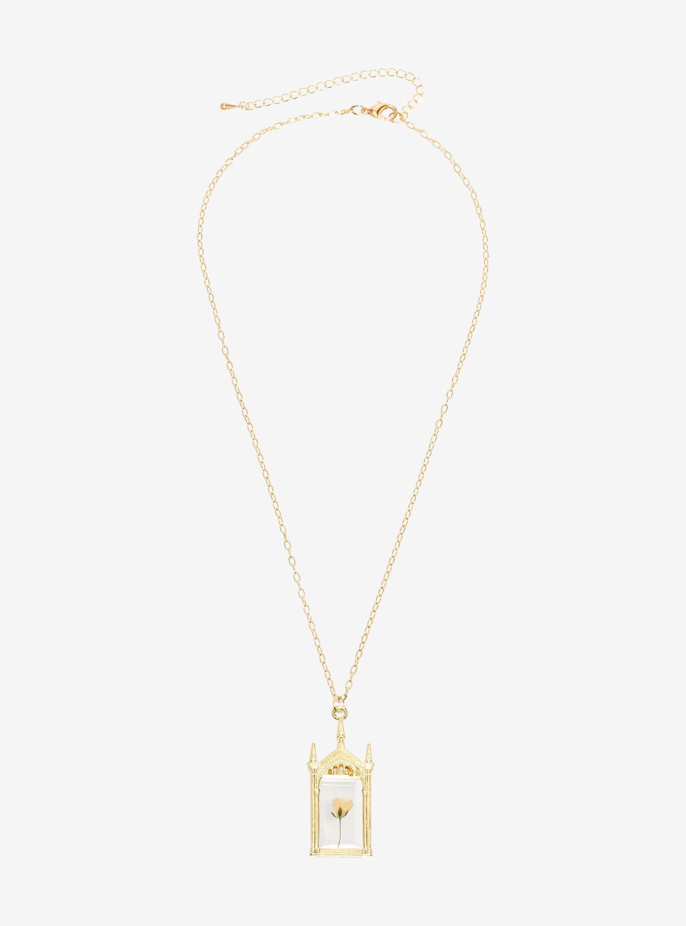 Harry Potter Mirror Of Erised Dried Flower Necklace, , alternate
