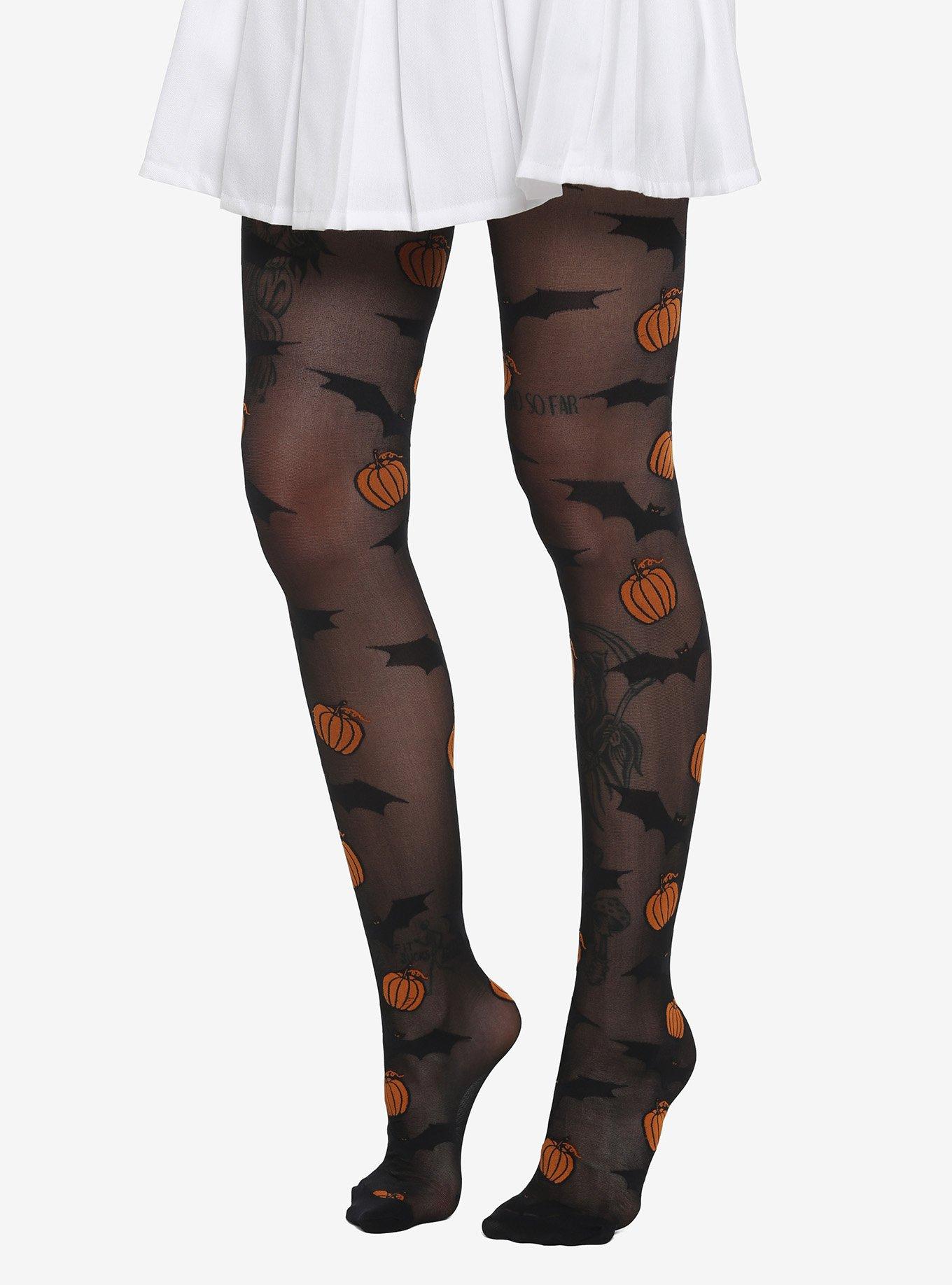 Bats & Pumpkins Tights, , alternate