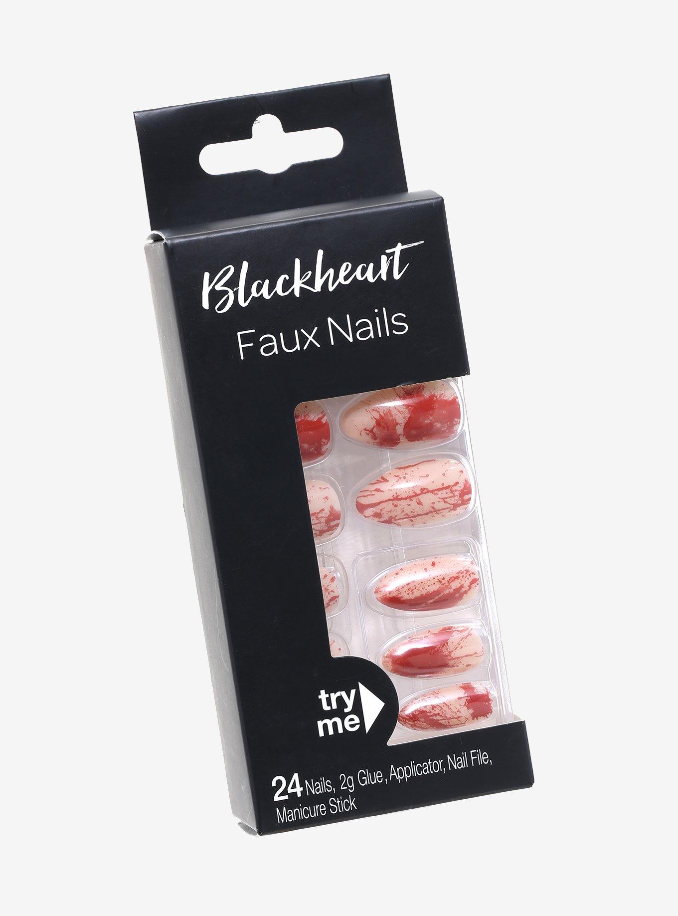 Blood Splatter Faux Nail Set, , alternate