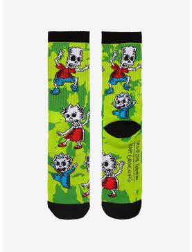 The Simpsons Skeleton Kids Tie-Dye Crew Socks, , hi-res