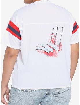 A Nightmare On Elm Street Varsity Girls Crop Jersey Top Plus Size, , hi-res