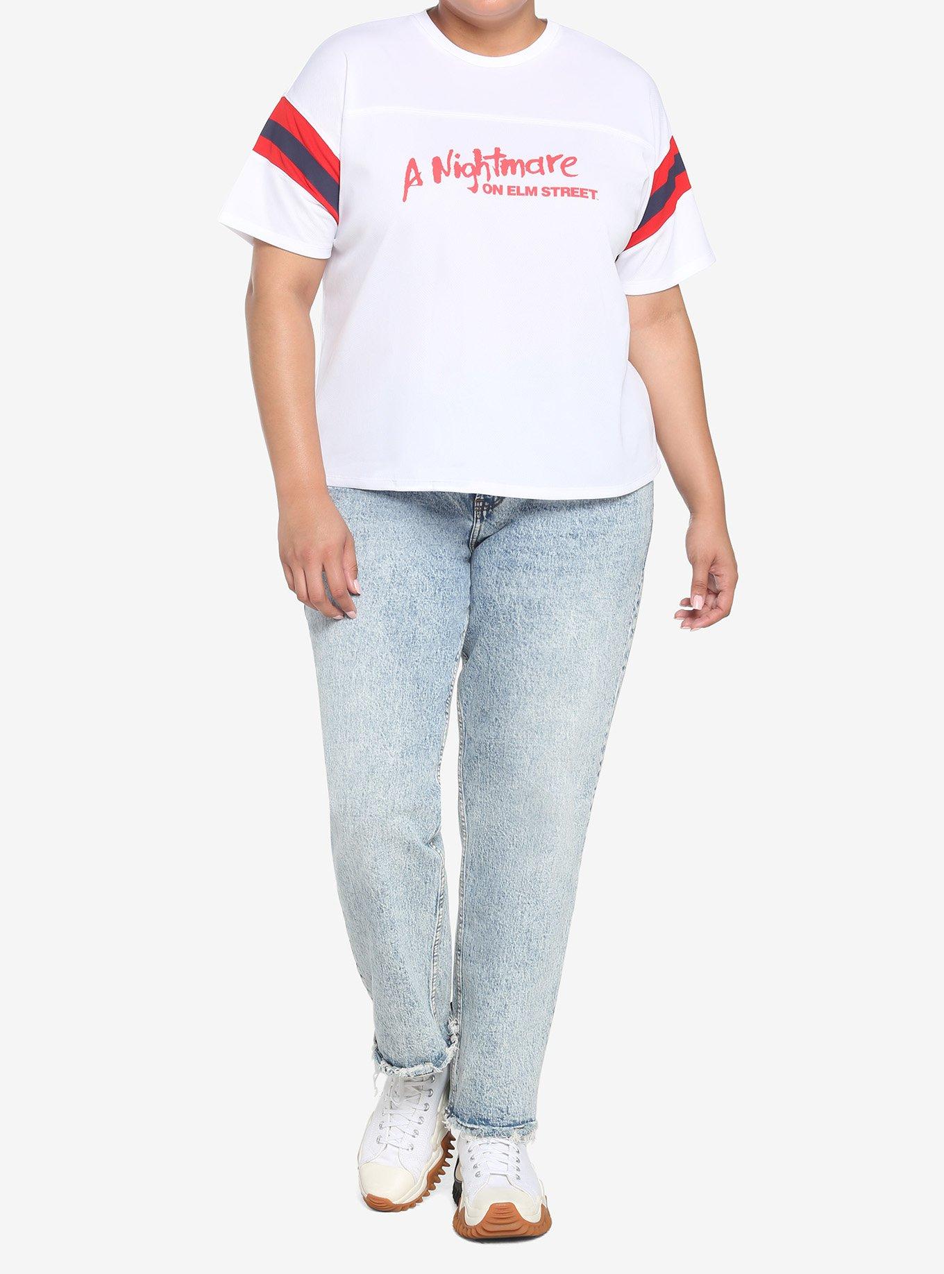 A Nightmare On Elm Street Varsity Girls Crop Jersey Top Plus Size, MULTI, alternate